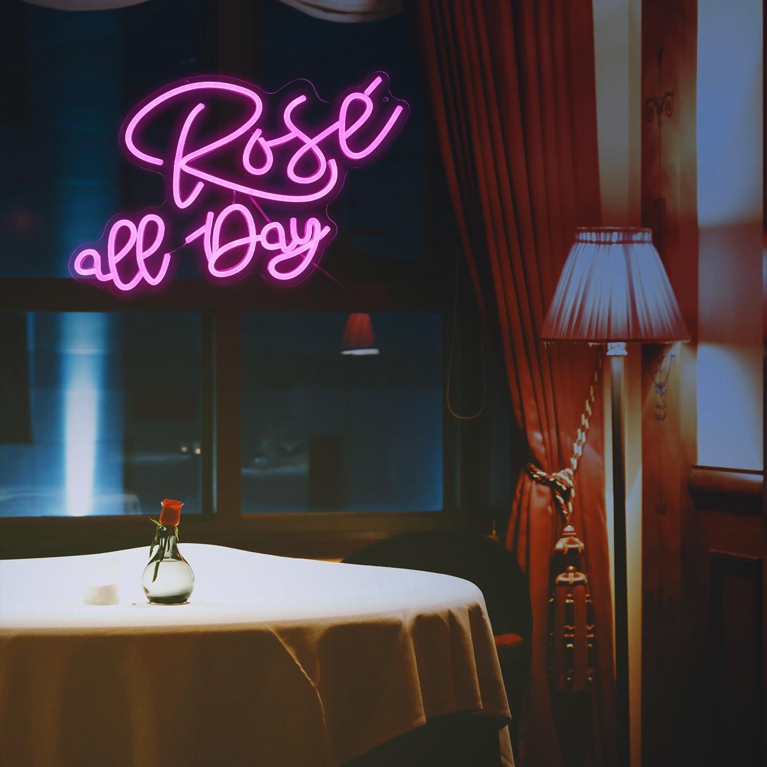 Rose All Day Neon Sign Dimmabl - Lighting Decor For Wedding 评论和价格