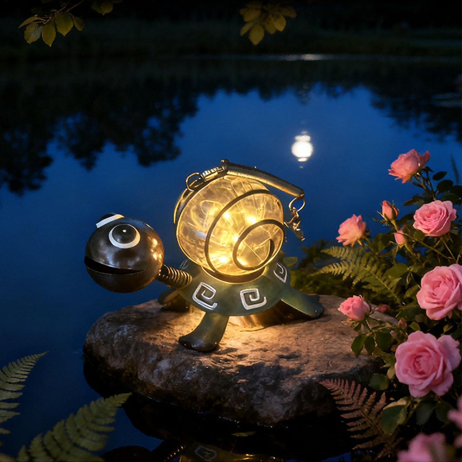 Solar Turtle Garden Statue Wat - Yard Lighting Decor 评论和价格