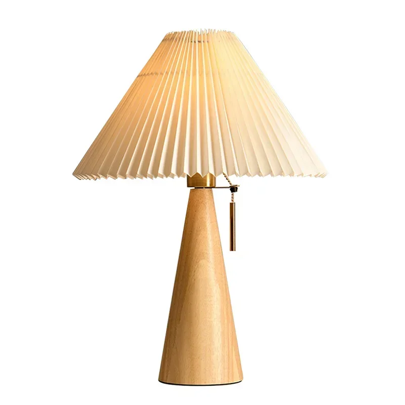 Retro Pleated Table Lamp Nordi - Lighting Decor For Bedroom 评论和价格