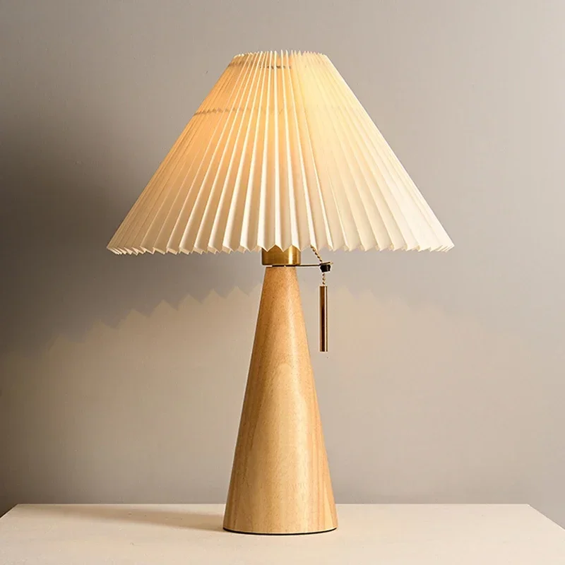 Retro Pleated Table Lamp Nordi - Lighting Decor For Bedroom 评论和价格
