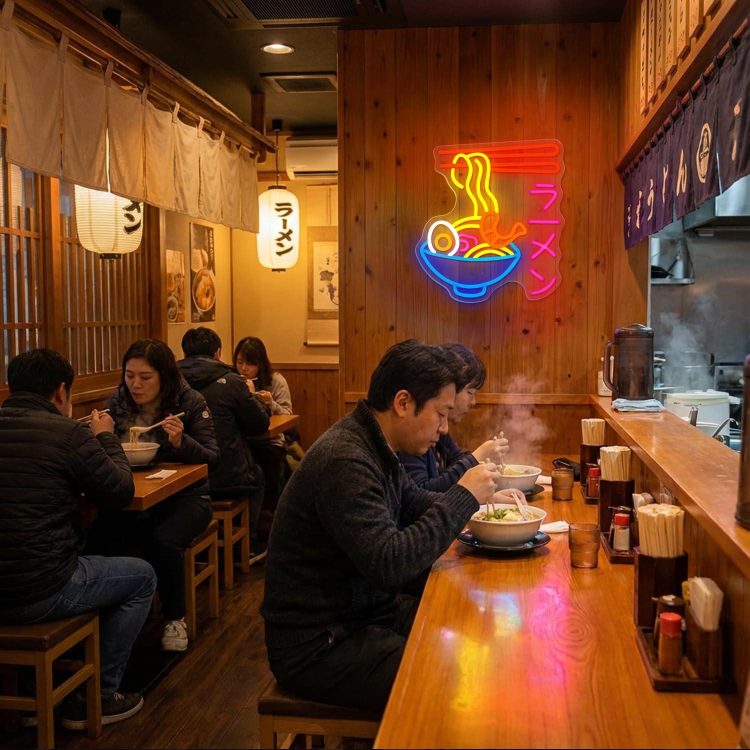 Ramen Neon Sign Japanese Noodl - Lighting Decor For Room 评论和价格