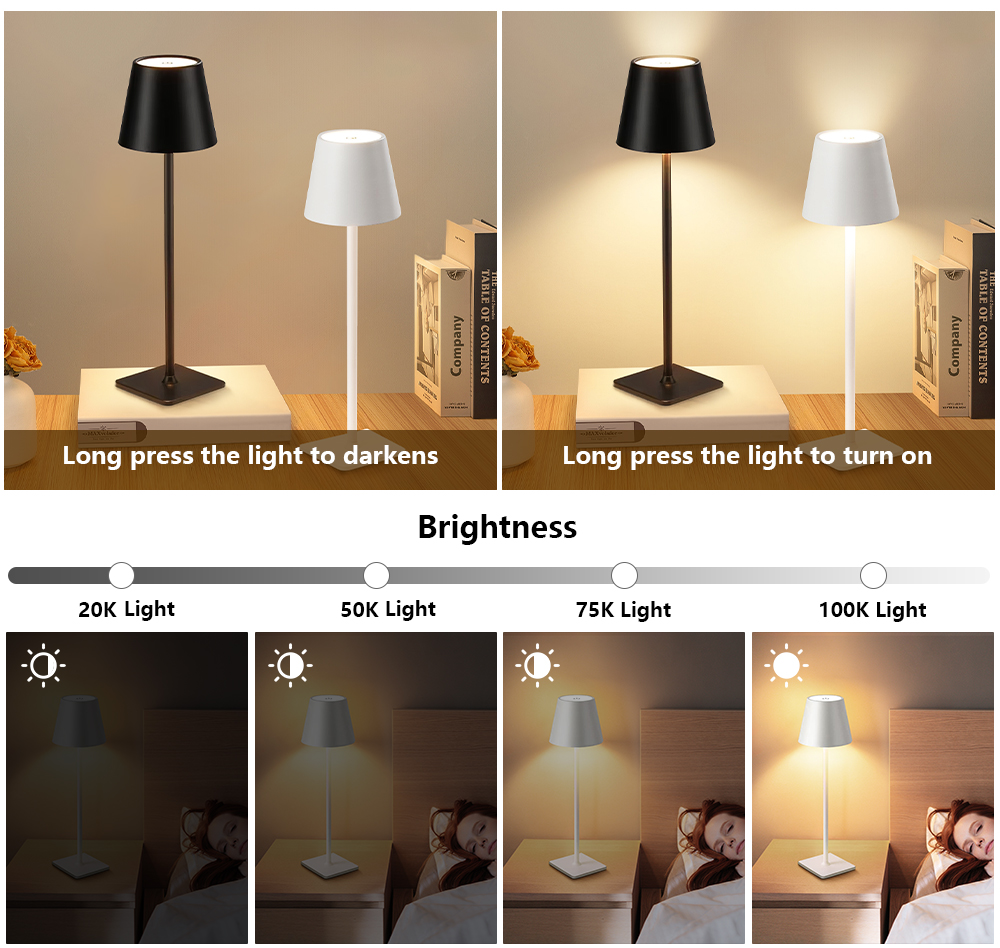 LED Rechargeable Desk Light Wi - Room Decor Lighting Lamp 评论和价格